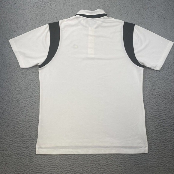 Masters Tech Polo Shirt Men’s Large Short Sleeve Performance Golf White Black - Picture 7 of 9
